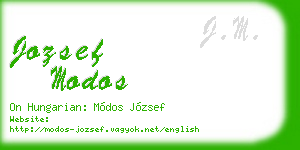 jozsef modos business card