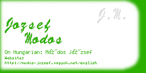 jozsef modos business card